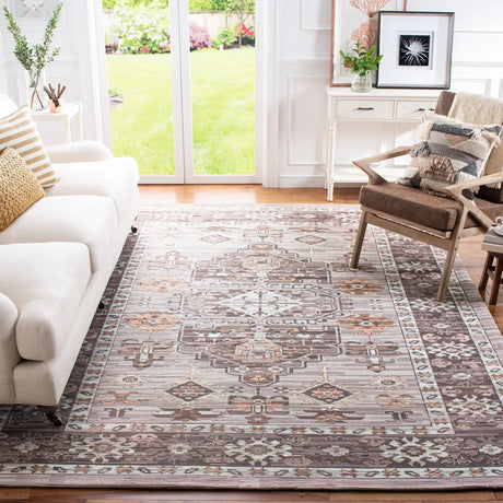Safavieh Saffron 8'-0" x 10'-0" Rug in Taupe / Ivory