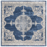 Safavieh Brentwood 6'-7" x 6'-7" Rug in Navy / Light Grey