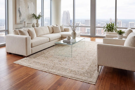 Dynamic Rugs Hudson 1451 Beige/Dark Beige Rug - Room