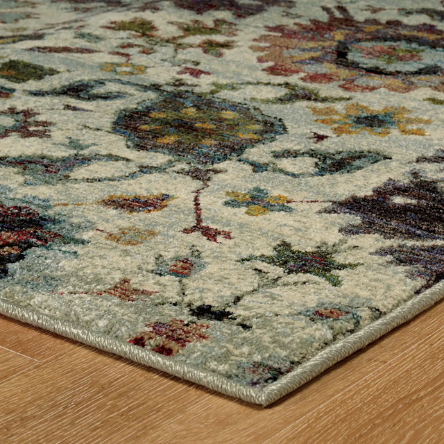 Oriental Weavers Sphinx Andorra 7129A Stone/Multi Rugs - corner detail