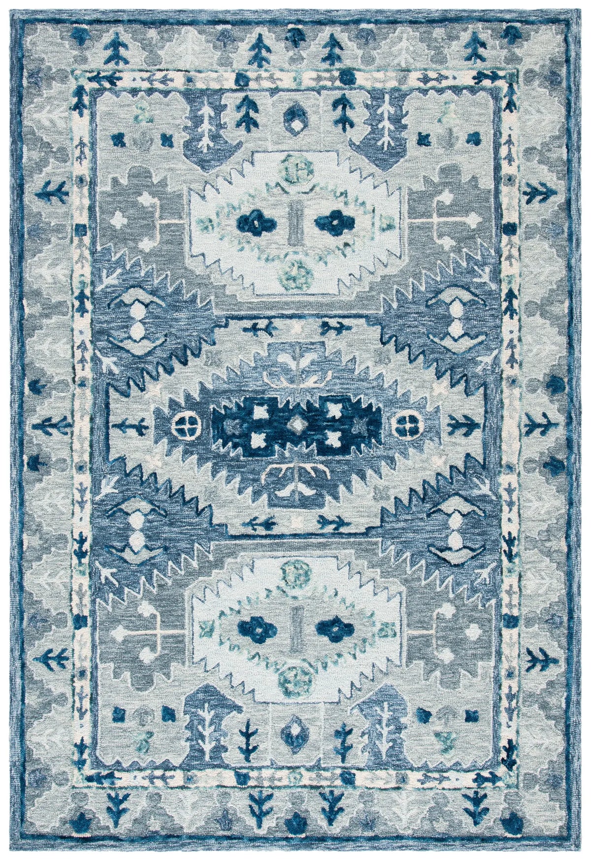 Safavieh Capri 4'-0" x 6'-0" Rug in Blue / Grey