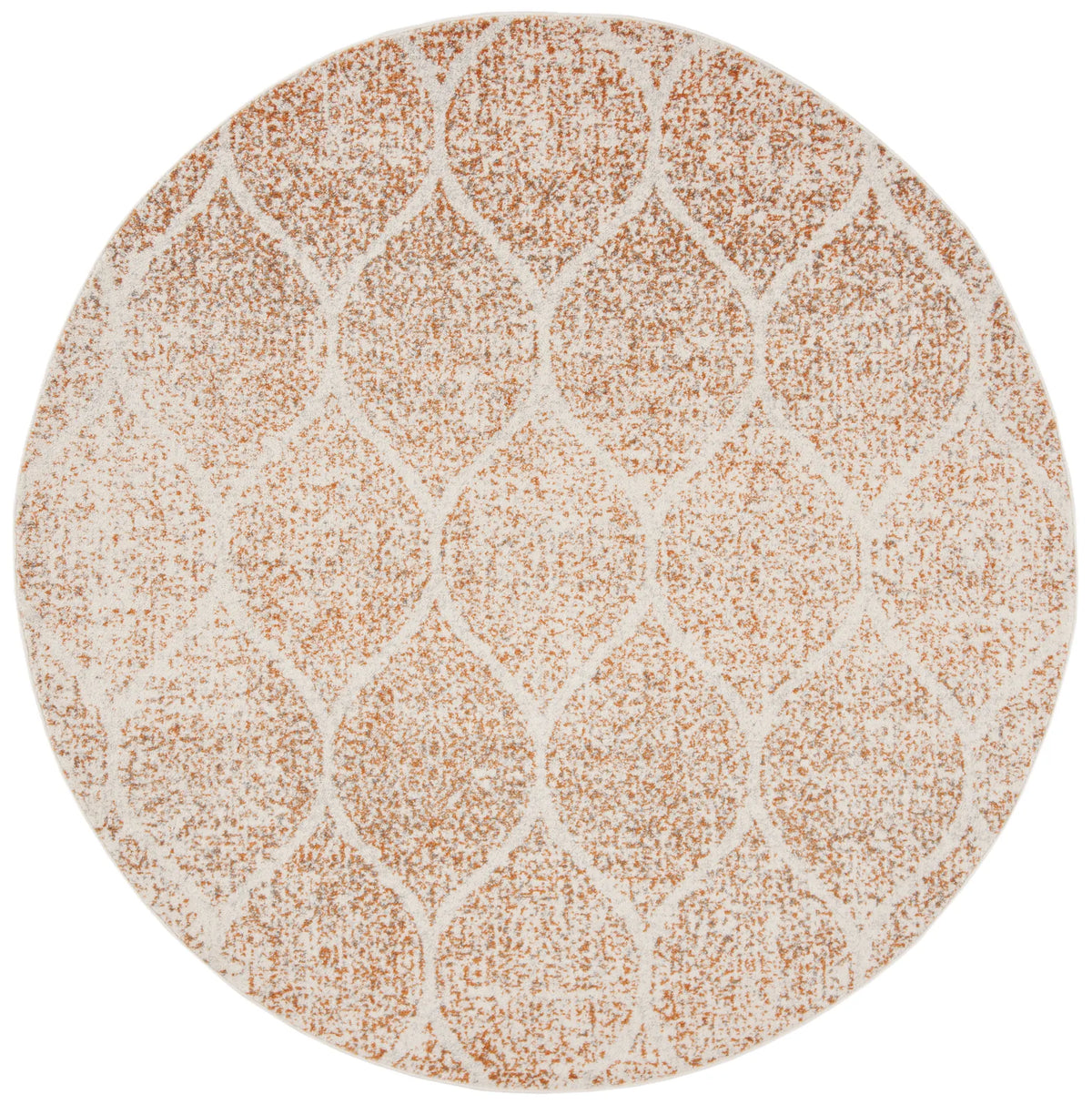 Safavieh Madison 5'-3" x 5'-3" Rug in Cream / Orange