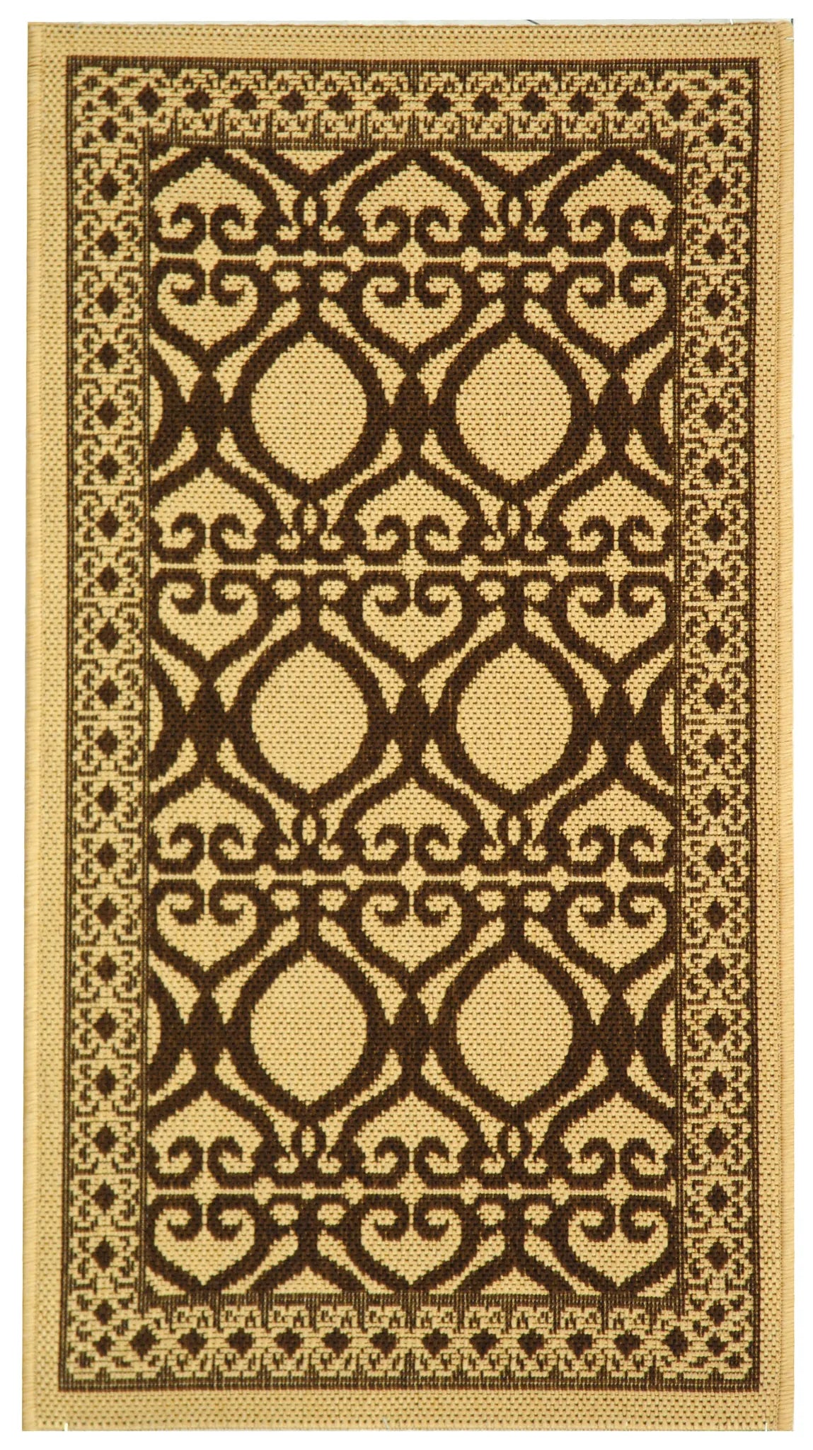 Safavieh Courtyard 2'-0" x 3'-7" Rug in Natural / Brown