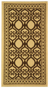 Safavieh Courtyard 2'-0" x 3'-7" Rug in Natural / Brown