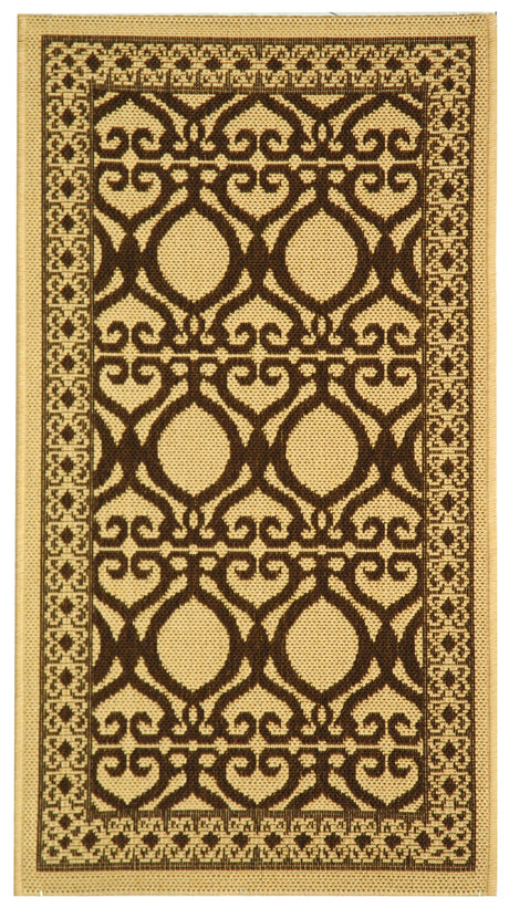 Safavieh Courtyard 2'-0" x 3'-7" Rug in Natural / Brown
