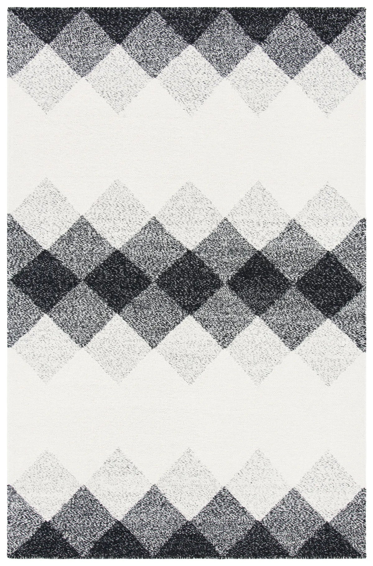 Safavieh Kilim 4'-0" x 6'-0" Rug in Black / Ivory