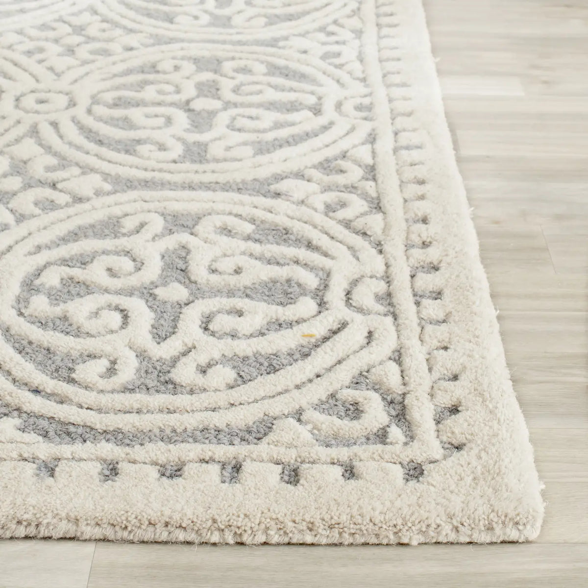 Safavieh Cambridge 4'-0" x 6'-0" Rug in Silver / Ivory