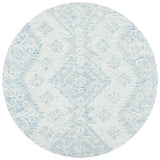 Safavieh Micro-Loop 5'-0" x 5'-0" Rug in Ivory / Blue