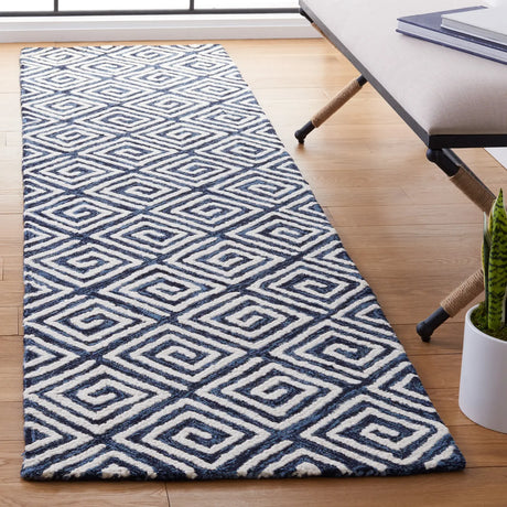 Safavieh Metro 2'-3" x 9'-0" Rug in Navy / Ivory