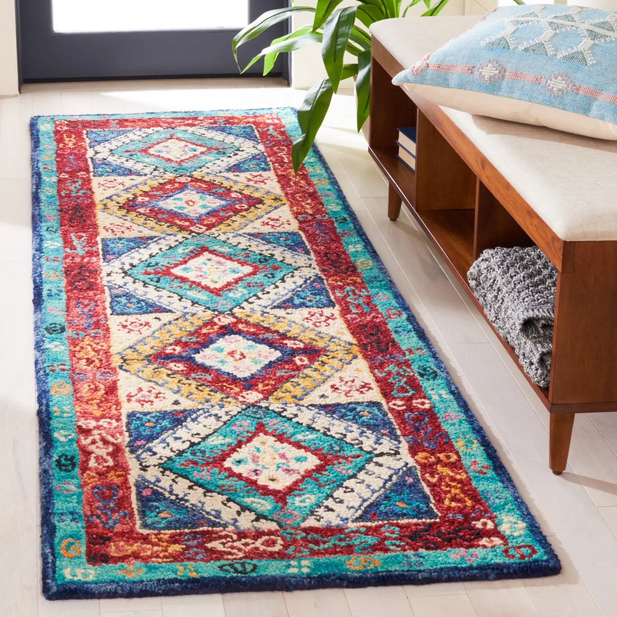 Safavieh Aspen 2'-3" x 7'-0" Rug in Blue / Rust