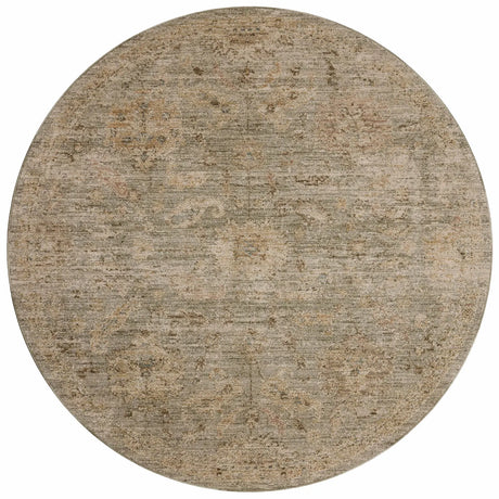 Loloi Willa WIA-06 Sage / Multi Power Loomed Rug - round flat