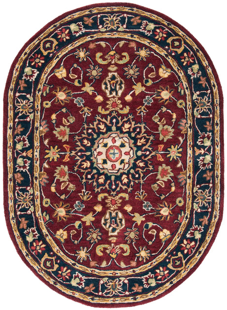 Safavieh Classic 4'-6" x 6'-6" Rug in Burgundy / Navy