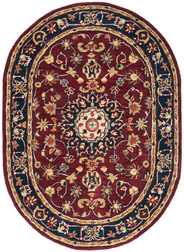 Safavieh Classic 4'-6" x 6'-6" Rug in Burgundy / Navy