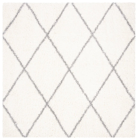 Safavieh Parma Shag 6'-7" x 6'-7" Rug in Cream / Grey
