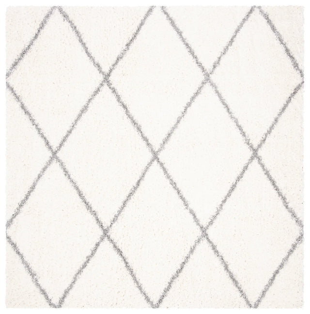 Safavieh Parma Shag 6'-7" x 6'-7" Rug in Cream / Grey