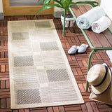 Safavieh Courtyard 2'-3" x 6'-7" Rug in Sand / Black