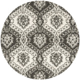 Safavieh Blossom 6'-0" x 6'-0" Rug in Charcoal / Ivory