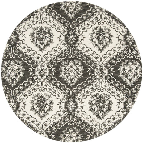 Safavieh Blossom 6'-0" x 6'-0" Rug in Charcoal / Ivory