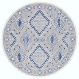 Safavieh Micro-Loop 5'-0" x 5'-0" Rug in Light Grey / Blue