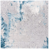 Safavieh Meadow 500 6'-7" x 6'-7" Rug in Light Grey / Blue