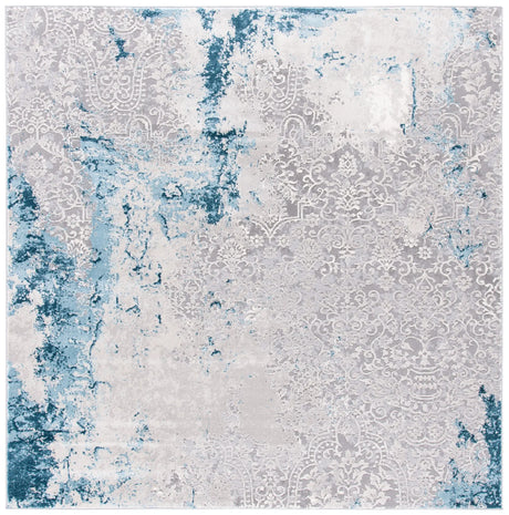 Safavieh Meadow 500 6'-7" x 6'-7" Rug in Light Grey / Blue