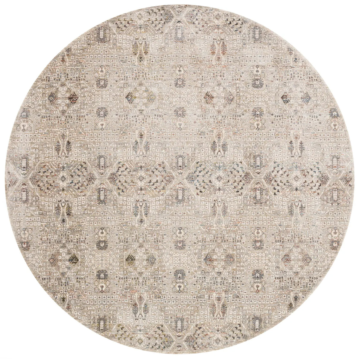 Loloi Theia The-06 Granite/Ivory Rug - round flat