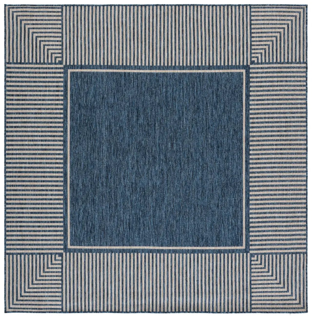 Safavieh Beach House 6'-7" x 6'-7" Rug in Blue / Beige