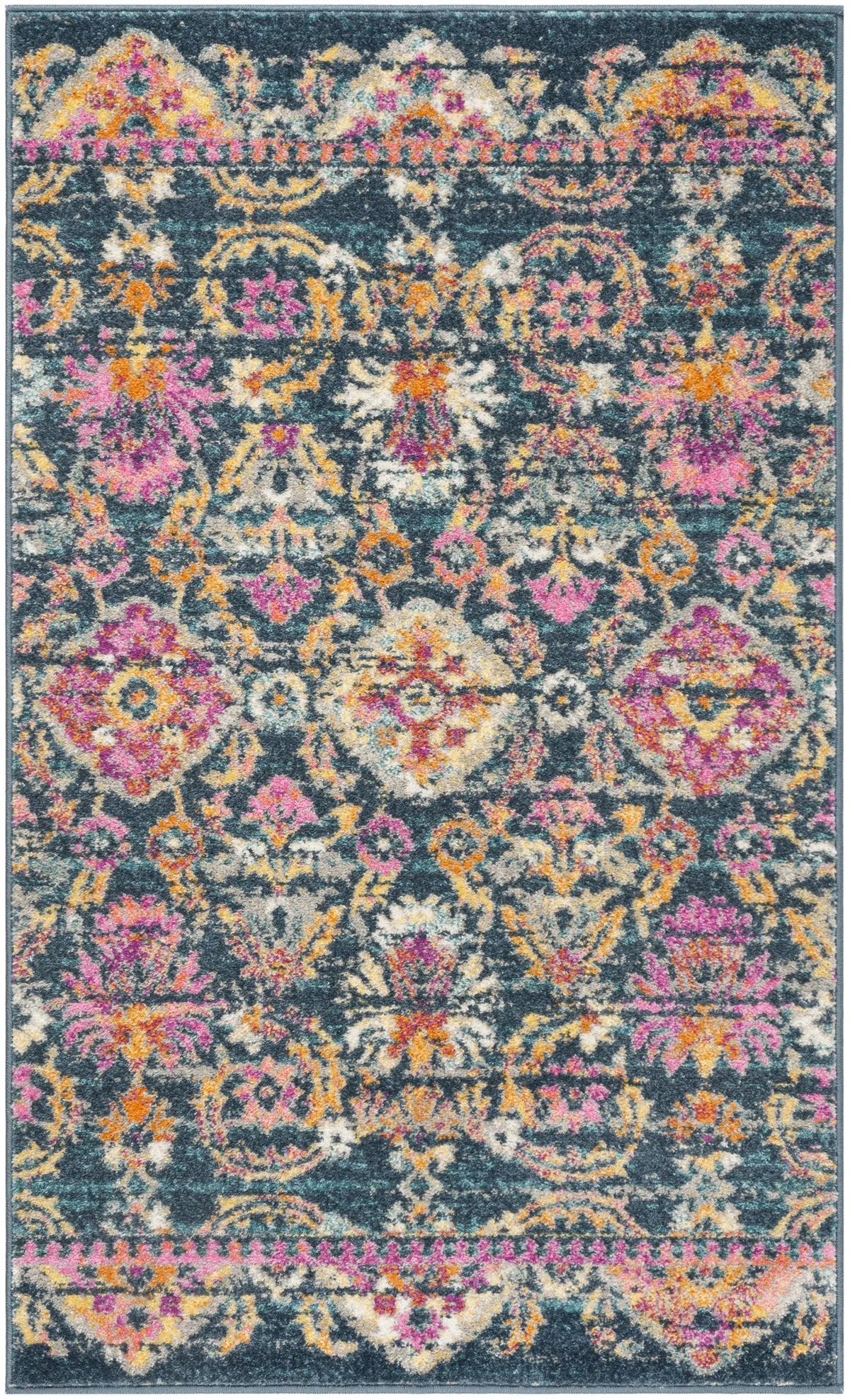 Safavieh Madison 3'-0" x 5'-0" Rug in Blue / Fuchsia