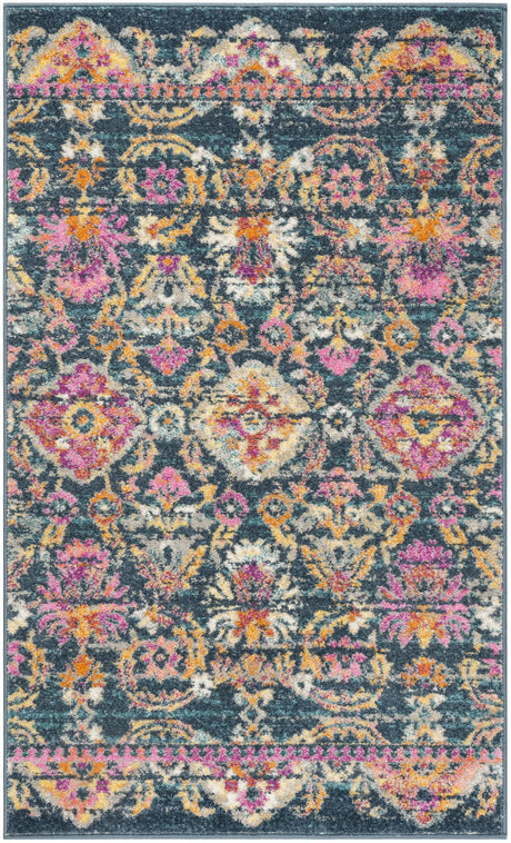 Safavieh Madison 3'-0" x 5'-0" Rug in Blue / Fuchsia