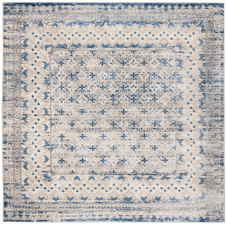 Safavieh Brentwood 6'-7" x 6'-7" Rug in Light Grey / Blue
