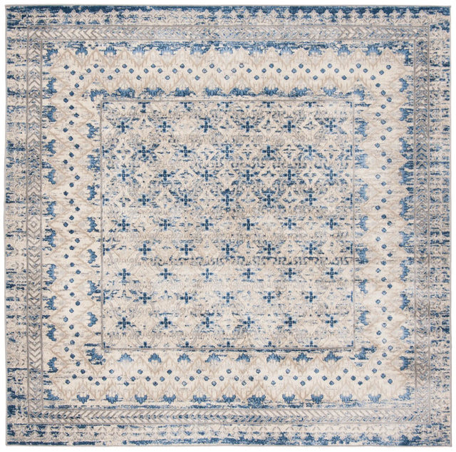 Safavieh Brentwood 6'-7" x 6'-7" Rug in Light Grey / Blue