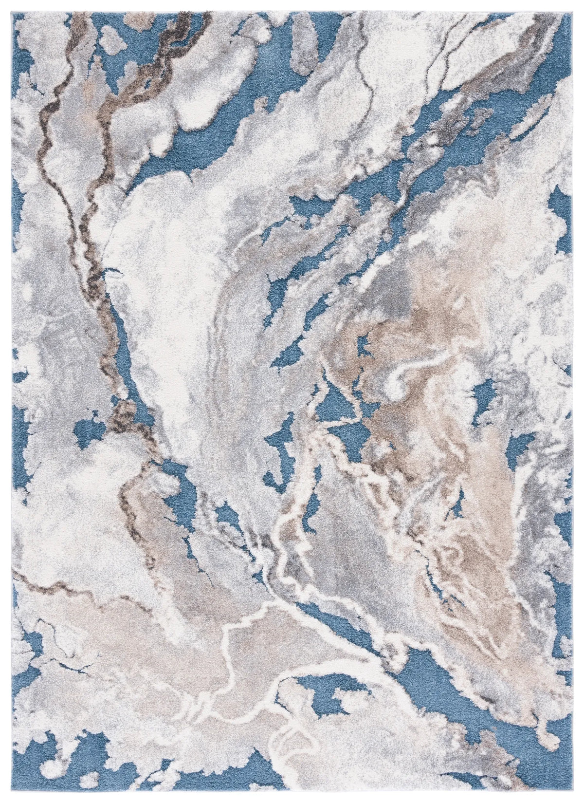 Safavieh Cyrus Shag 4'-5" x 6'-5" Rug in Blue / Beige