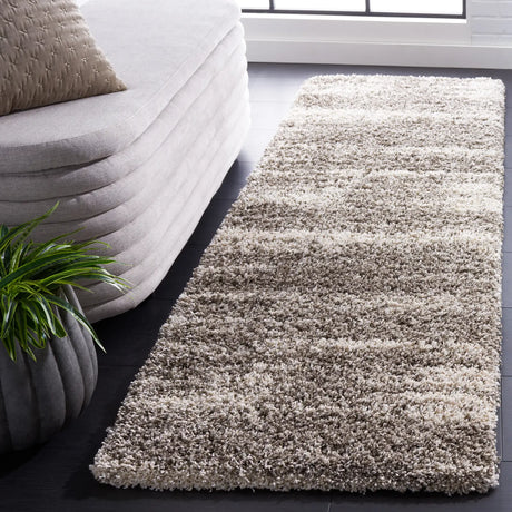 Safavieh Hudson Shag 2'-3" x 8'-0" Rug in Ivory / Grey