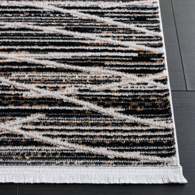 Safavieh Mila 4'-0" x 6'-0" Rug in Black / Beige Ivory