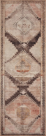 Loloi Wynter Wyn-08 Graphite/Blush Rugs - runner flat