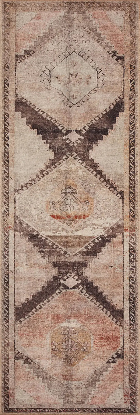 Loloi Wynter Wyn-08 Graphite/Blush Rugs - runner flat