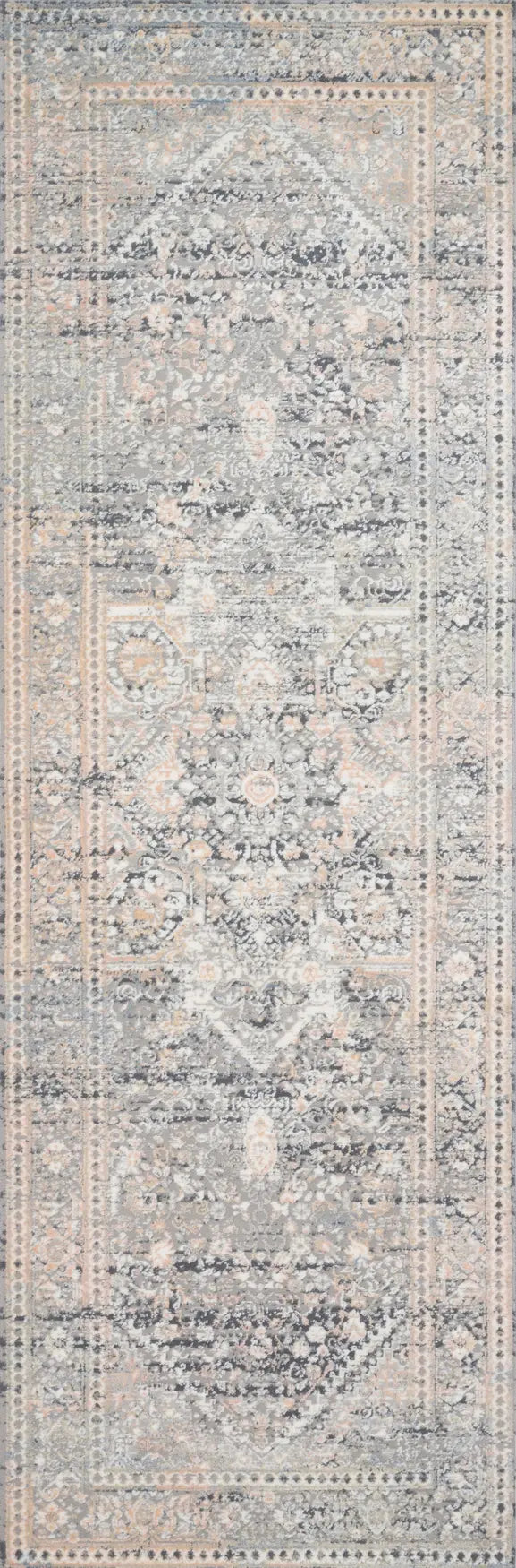 Loloi Lucia Luc-01 Grey / Sunset Rugs - runner flat