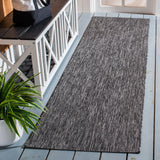 Safavieh Courtyard 2'-3" x 8'-0" Rug in Black / Grey