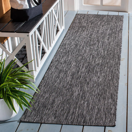 Safavieh Courtyard 2'-3" x 8'-0" Rug in Black / Grey