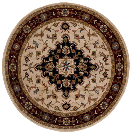 Safavieh Heritage 6'-0" x 6'-0" Rug in Ivory / Red
