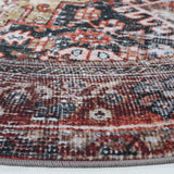Safavieh Tucson 6'-0" x 6'-0" Rug in Navy / Rust