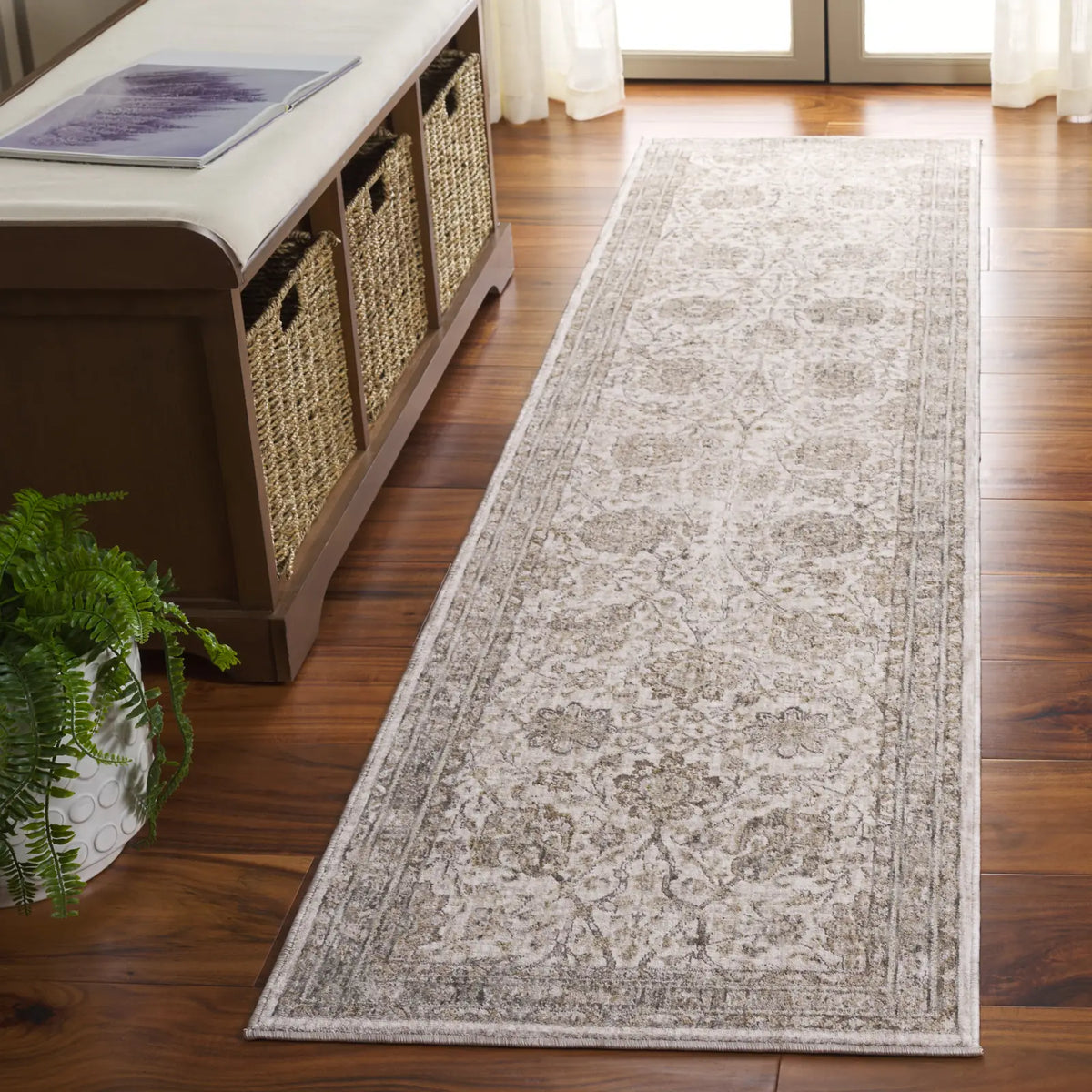 Safavieh Mason 100 2'-0" x 8'-0" Rug in Ivory / Beige Grey
