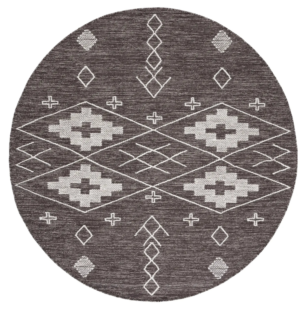 Safavieh Kilim 6'-0" x 6'-0" Rug in Brown / Ivory