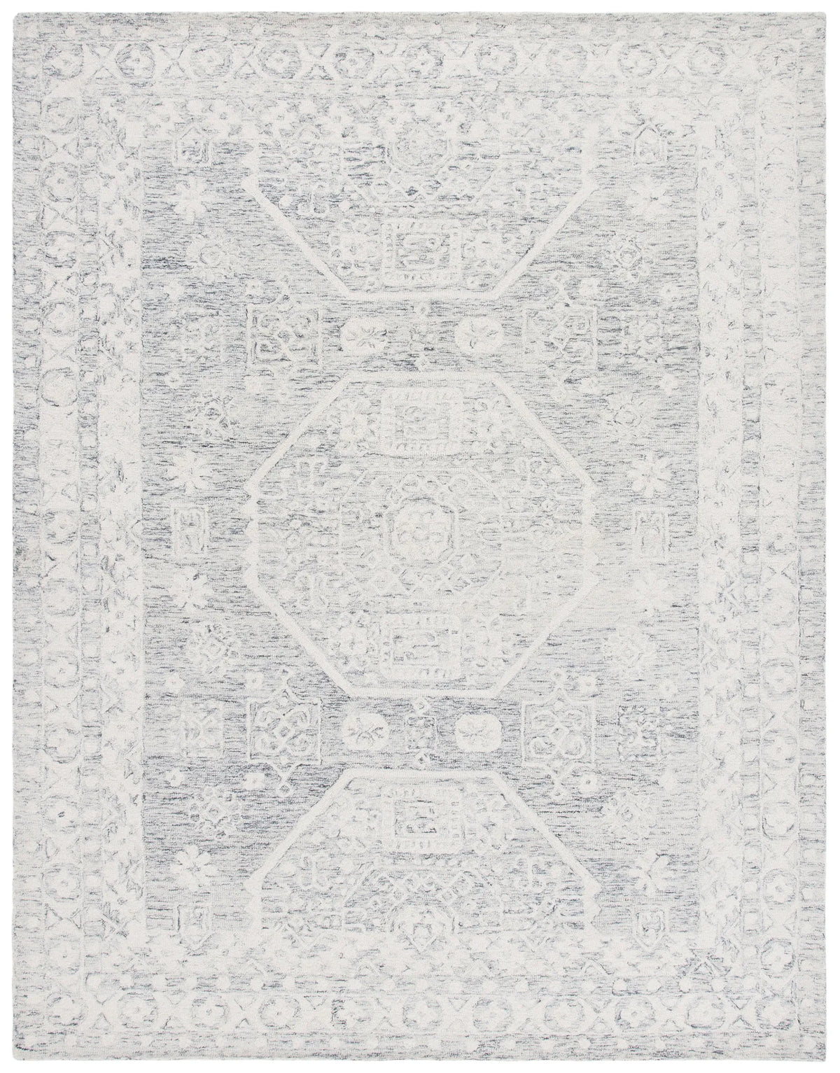 Safavieh Micro-Loop 10'-0" x 14'-0" Rug in Charcoal / Ivory