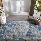 Safavieh Courtyard 2'-0" x 3'-7" Rug in Navy / Grey