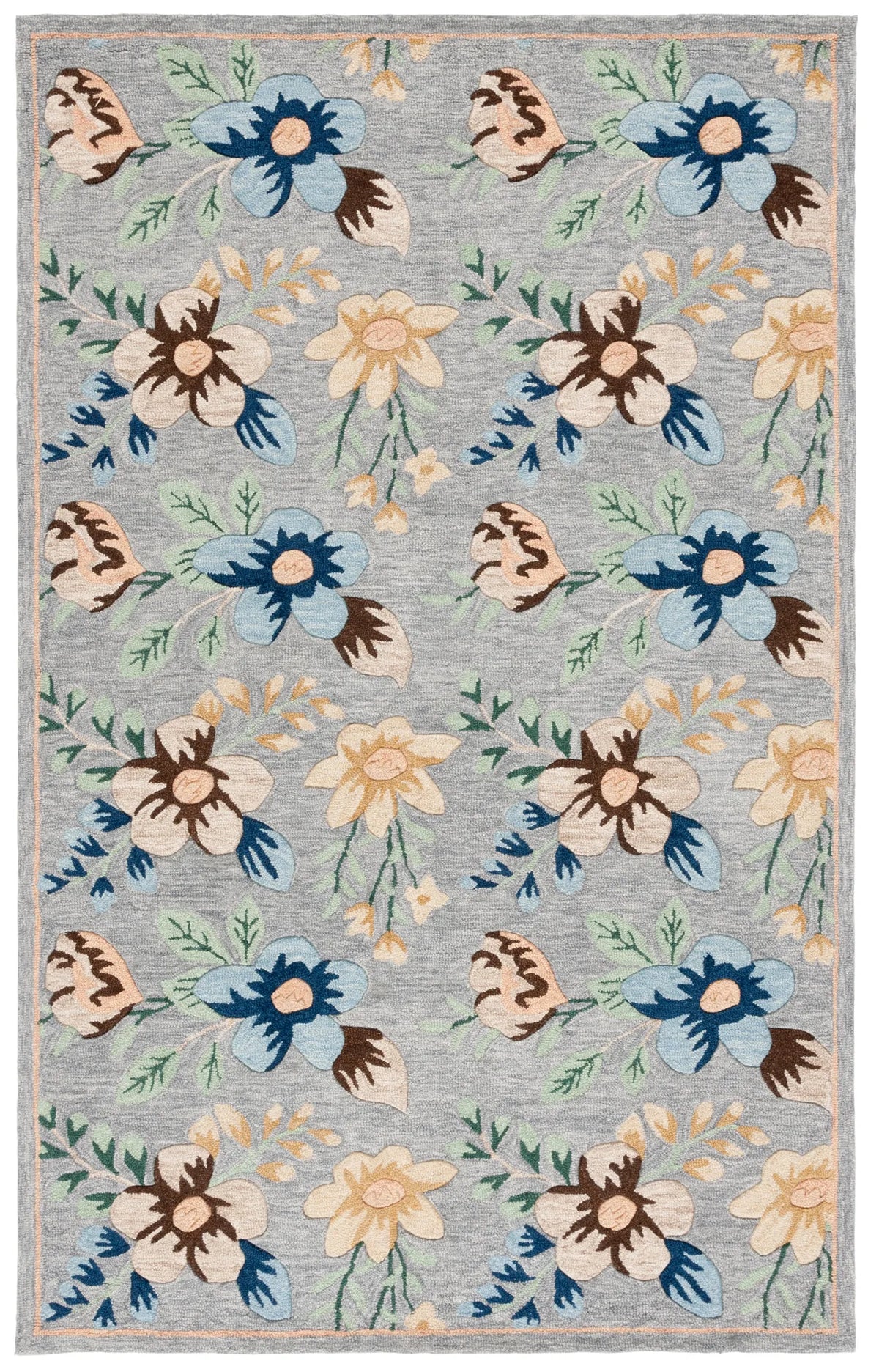 Safavieh Blossom 4'-0" x 6'-0" Rug in Grey / Blue