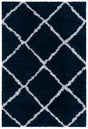 Safavieh August Shag 500 5'-5" x 7'-7" Rug in Navy / Ivory