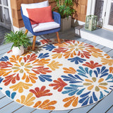 Safavieh Cabana 5'-3" x 5'-3" Rug in Creme / Red
