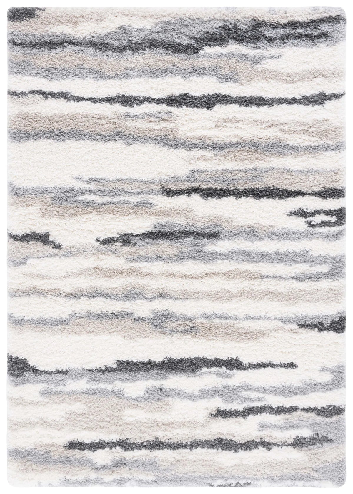 Safavieh Fontana Shag  800 4'-0" x 6'-0" Rug in Ivory / Grey