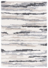 Safavieh Fontana Shag  800 4'-0" x 6'-0" Rug in Ivory / Grey